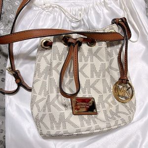 Michael Kors purse. Brown and white. Barely used